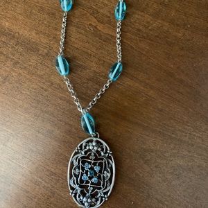 Blue casual necklace